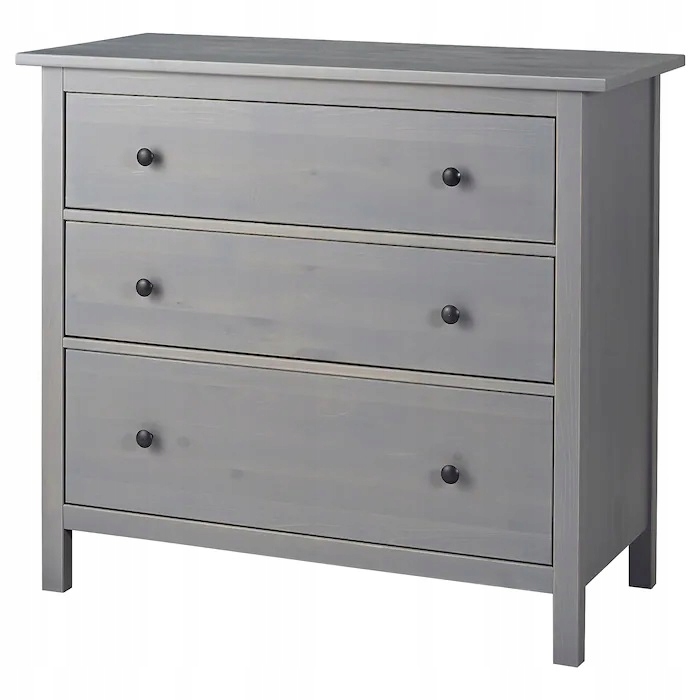 

Ikea Hemnes komoda 3 szuflady Szara drewniana