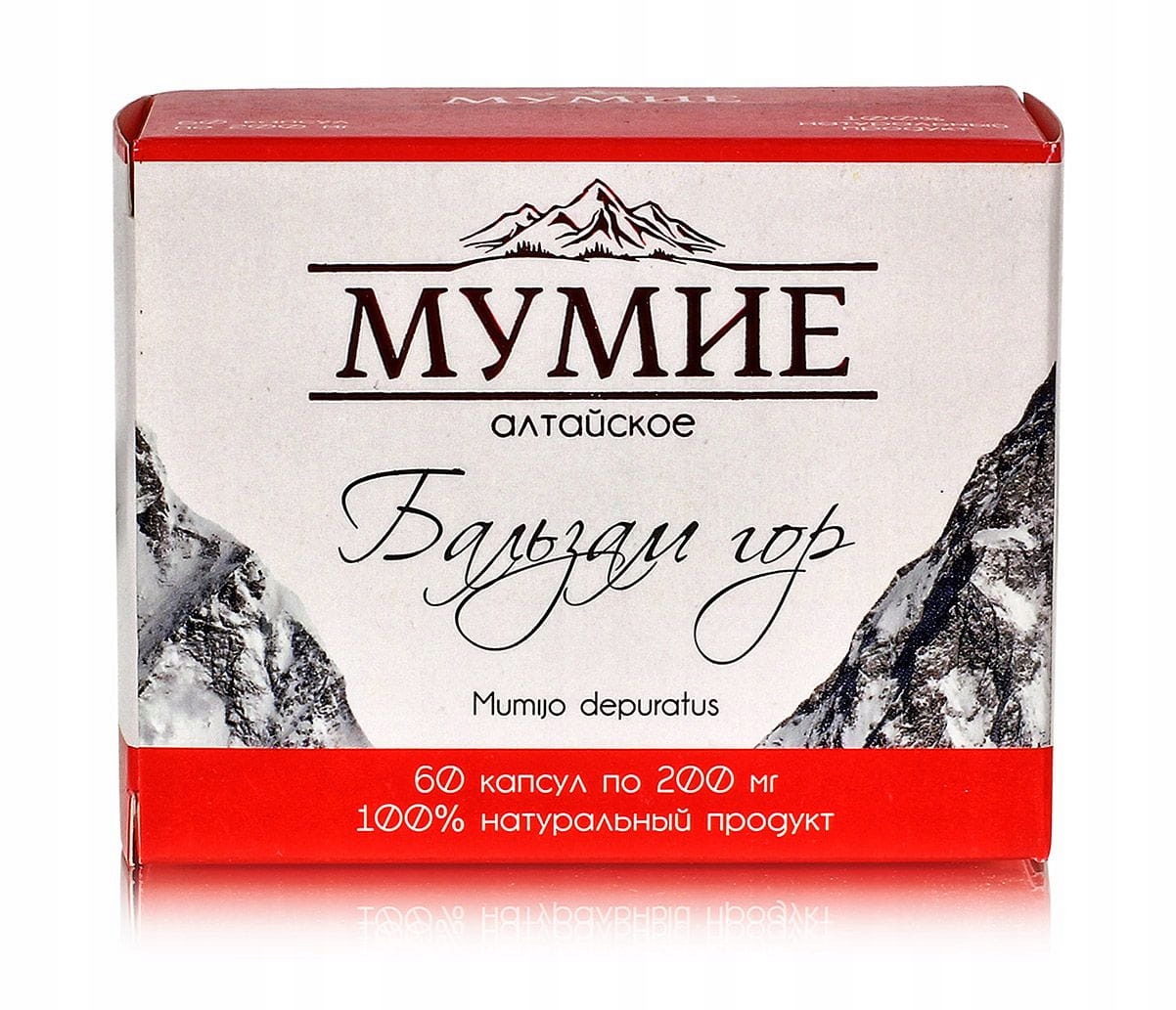 

Mumio Ałtajskie 100% Czyste 200mg 60kaps