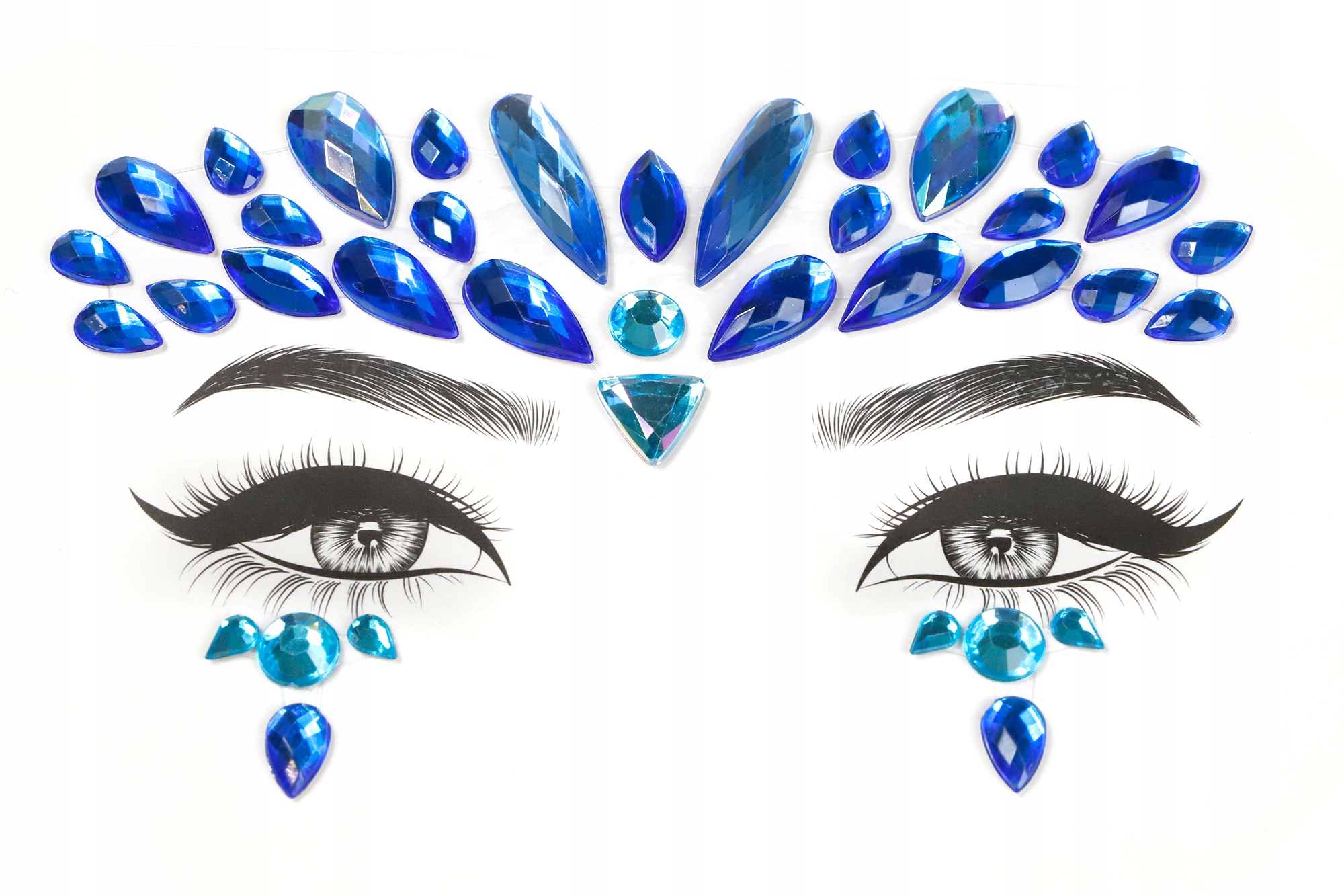 

Kryształki Naklejki na twarz 3 D Make Up festiwal