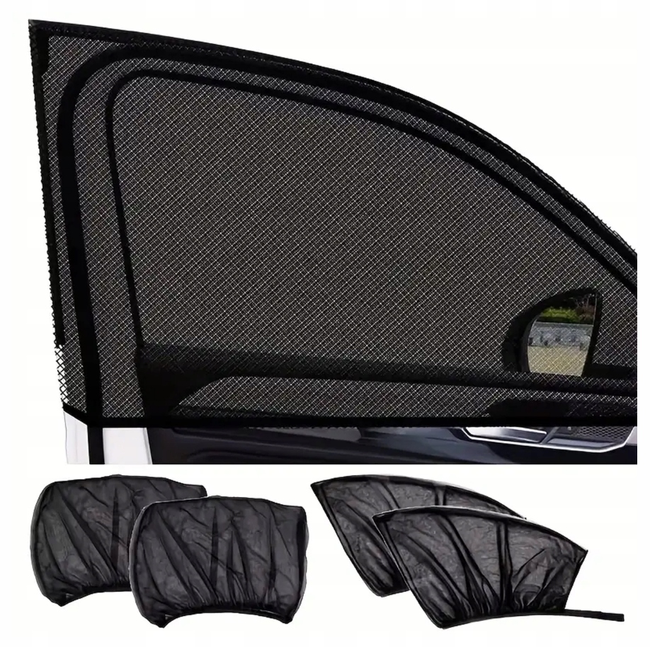 4x MOSKITIERA SAMOCHODOWA NA SZYBĘ OSŁONA PRZECIWSŁONECZNA DO AUTA ZASŁONY Waga produktu z opakowaniem jednostkowym 0.15 kg