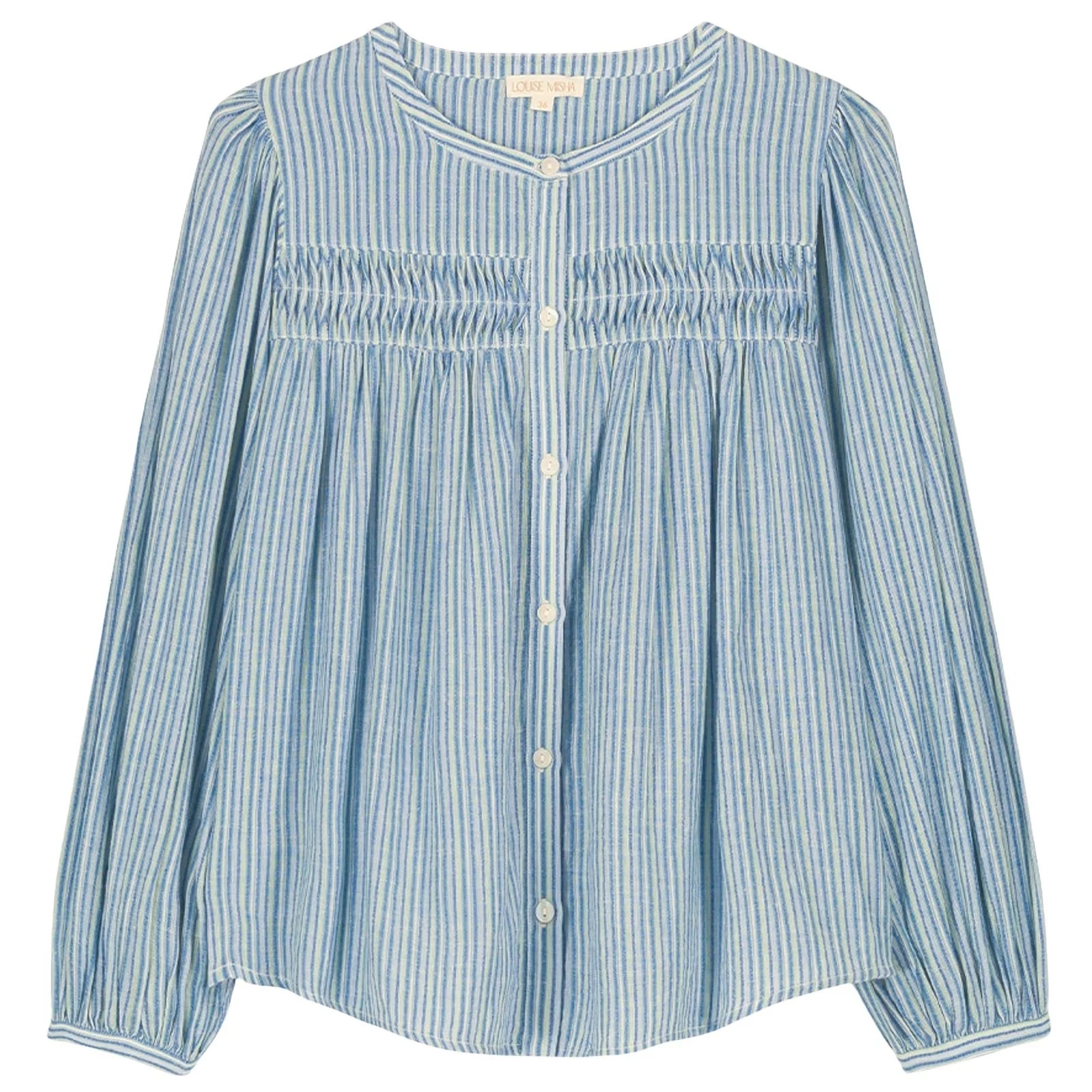 Dámská košile Jally Blue Parasol Stripes L Modrá Louise Misha