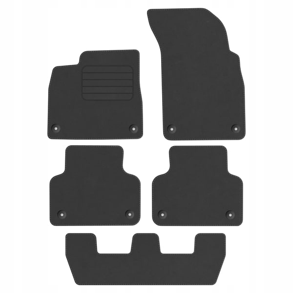 Audi Q7 II 2015 2019 7 Osobowy dywaniki welurowe Grafit Prem