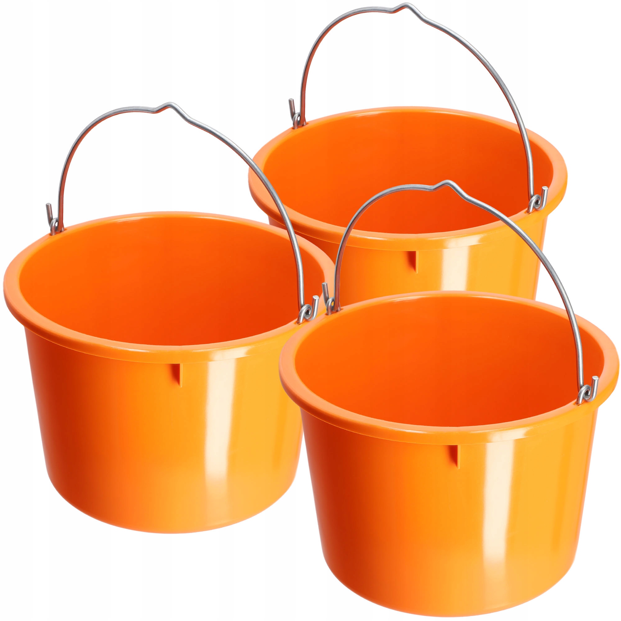 Wiadro Budowlane 20L Gospodarcze Ogrodnicze Plastikowe Mocne Zaprawę 3 szt