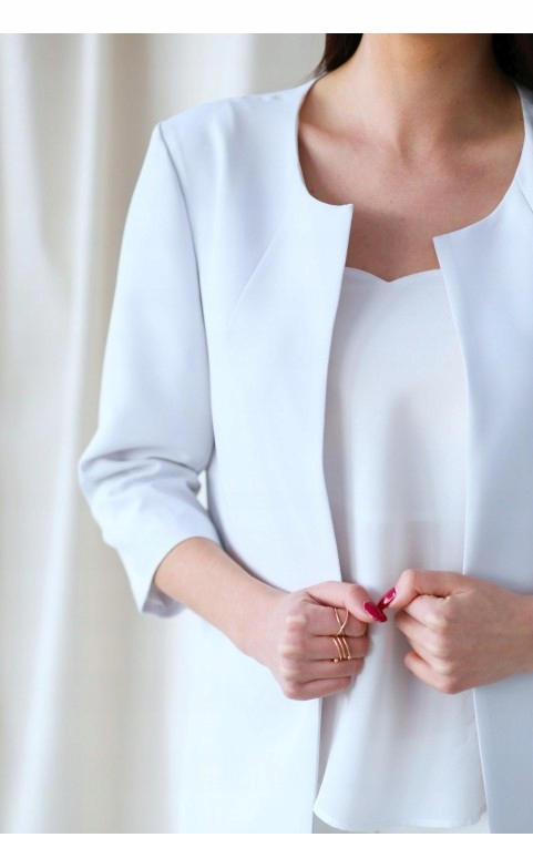 WIZYTOWY PŁASZCZ DŁUGI PROSTY ŻAKIET SZARY 50 Rozmiar 50