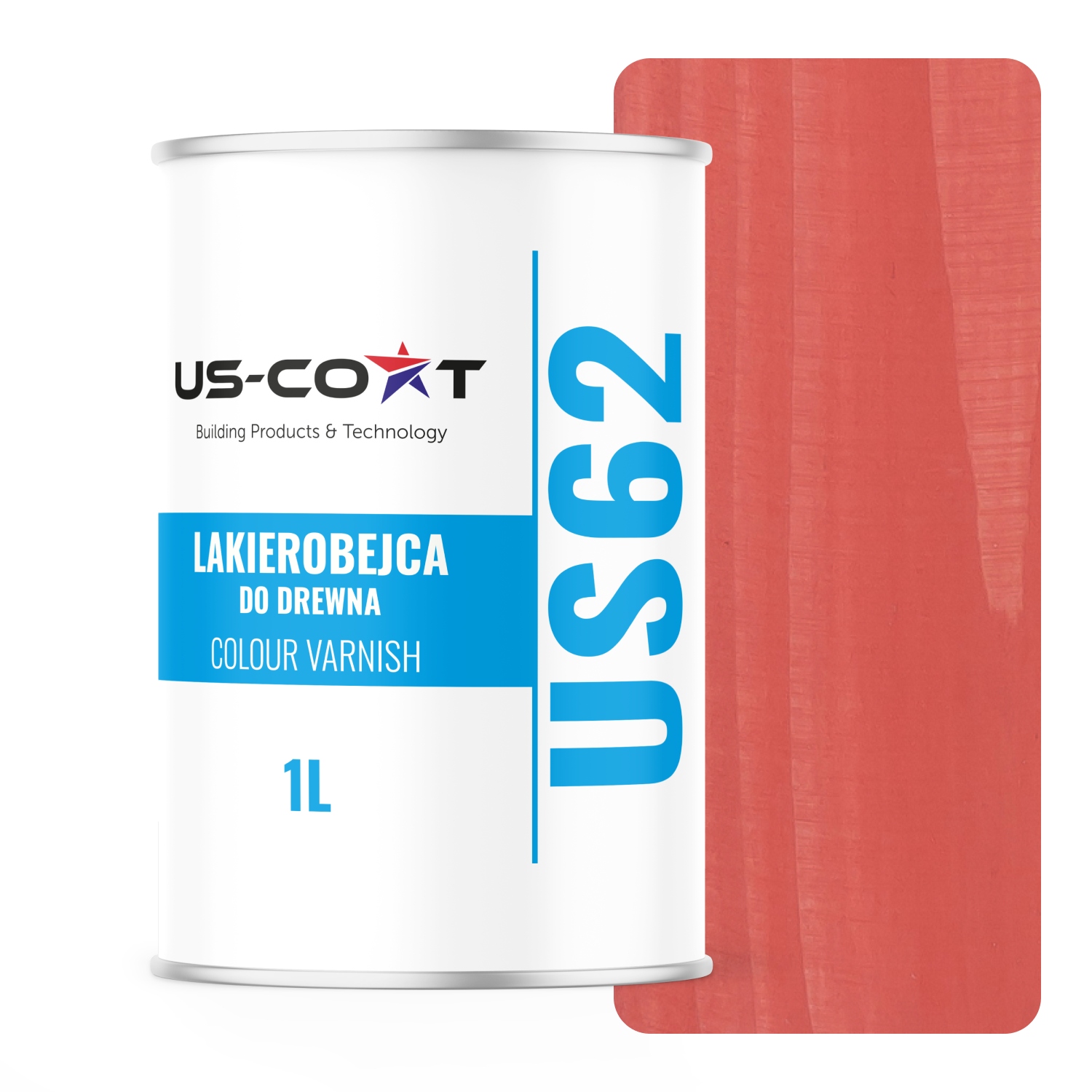 Lak na dřevo 3v1 Extra Lazura Barva Pąsová Polomatná 1L Uv ochrana