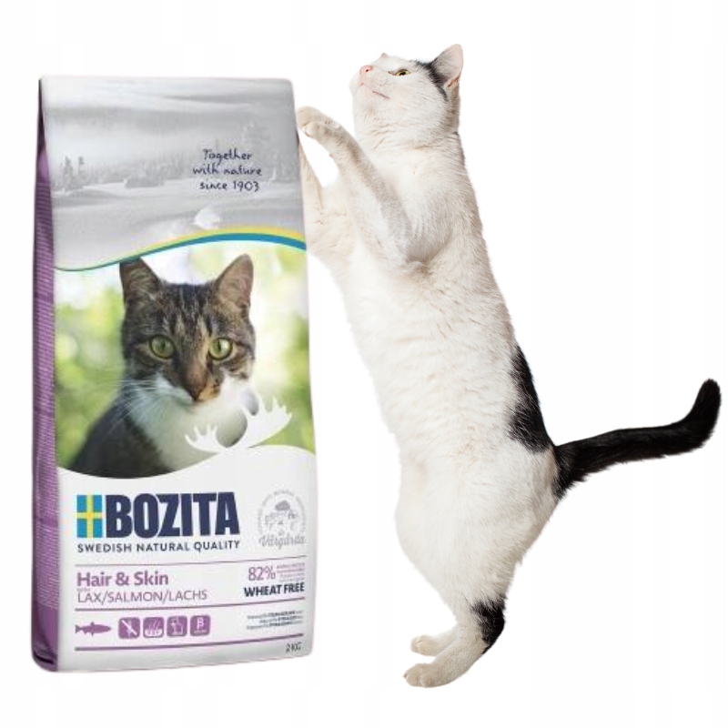 Levně Suché krmivo s Lososem pro kočky Kočky Bozita Hair&skin Losos 2 kg