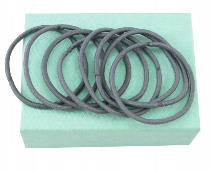 GUMKI DO WŁOSÓW ZGRZEWANE MOCNE 8 SZTUK SZARE