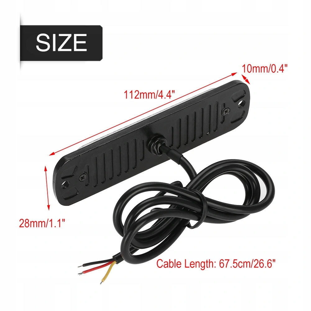 6LED ŚWIATŁO OSTRZEGAWCZE STROBOSKOPOWE 12V 4 Szt. Kod producenta 20231124