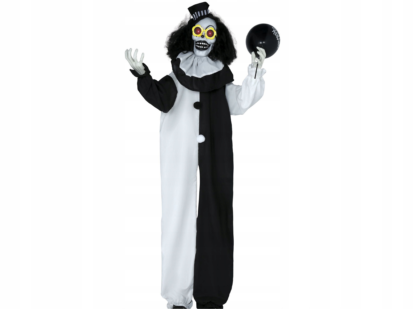 Dekorácia Klaun 170 cm Halloween Interaktívna strašiak Cirkusová kostra