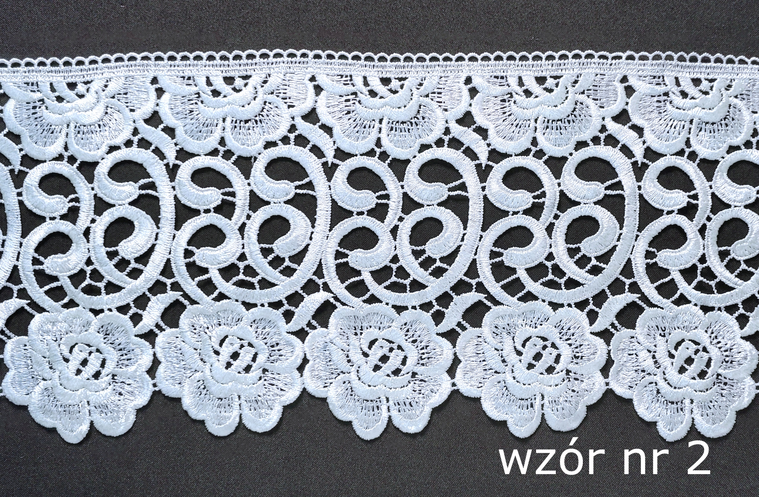 GIPIURA KORONKA DO FIRAN OBRUSÓW 20cm, ROLKA 28mb.