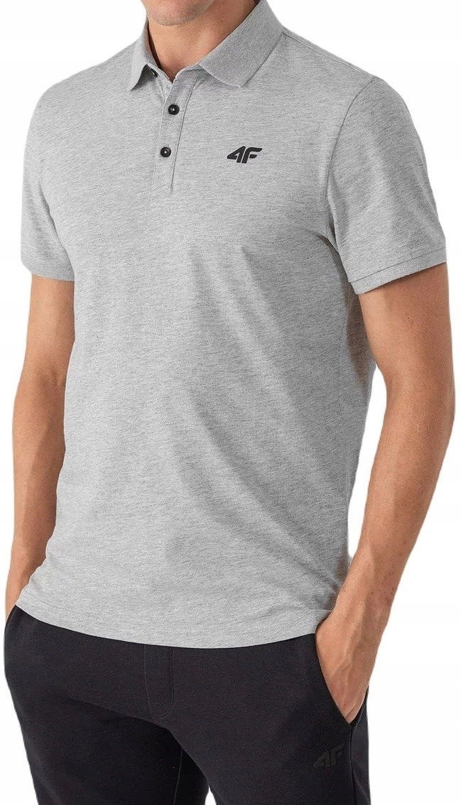

Koszulka męska 4F polo H4L22-TSM355 jasna szara