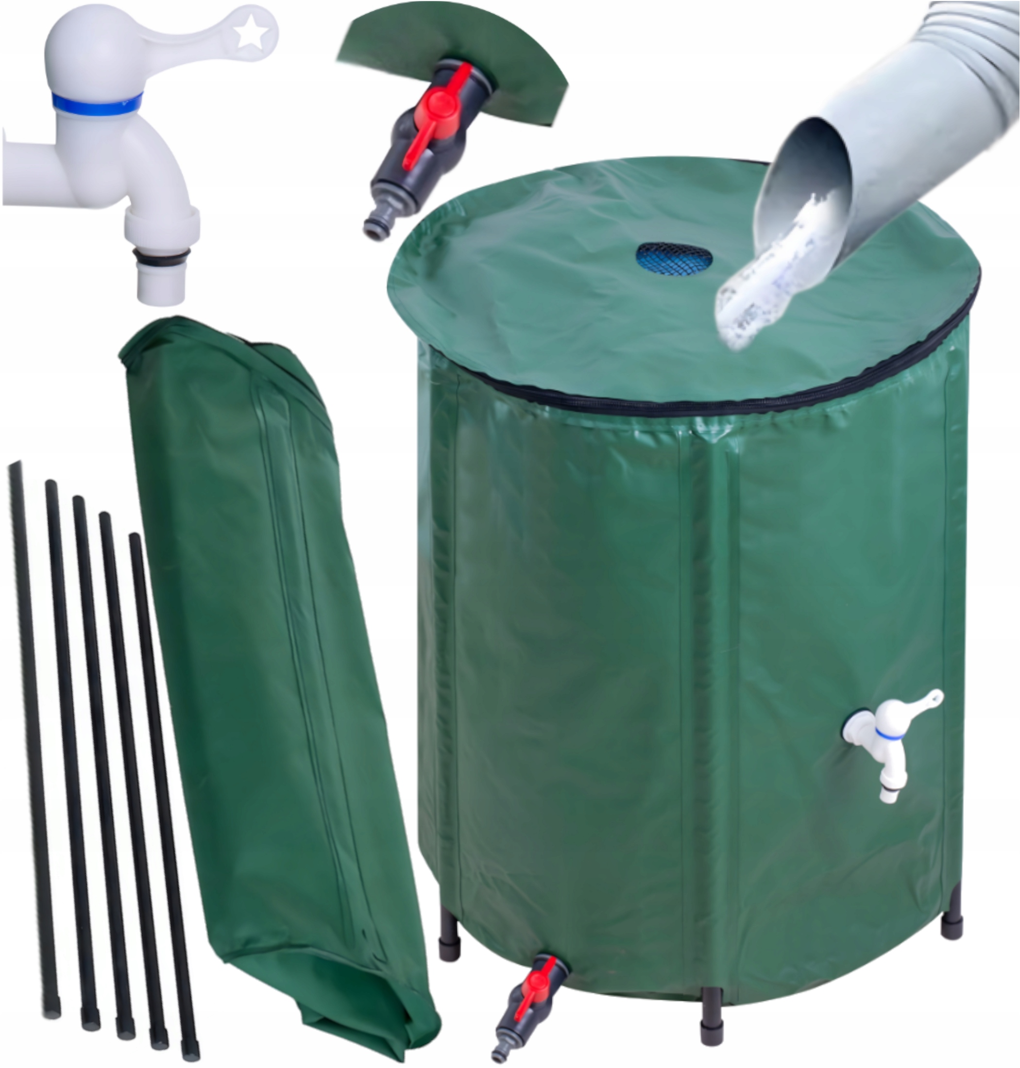 Nádrž Na Dažďovú Vodu S Roštom Suda S Kohútikom A Pokrievkou 200 l