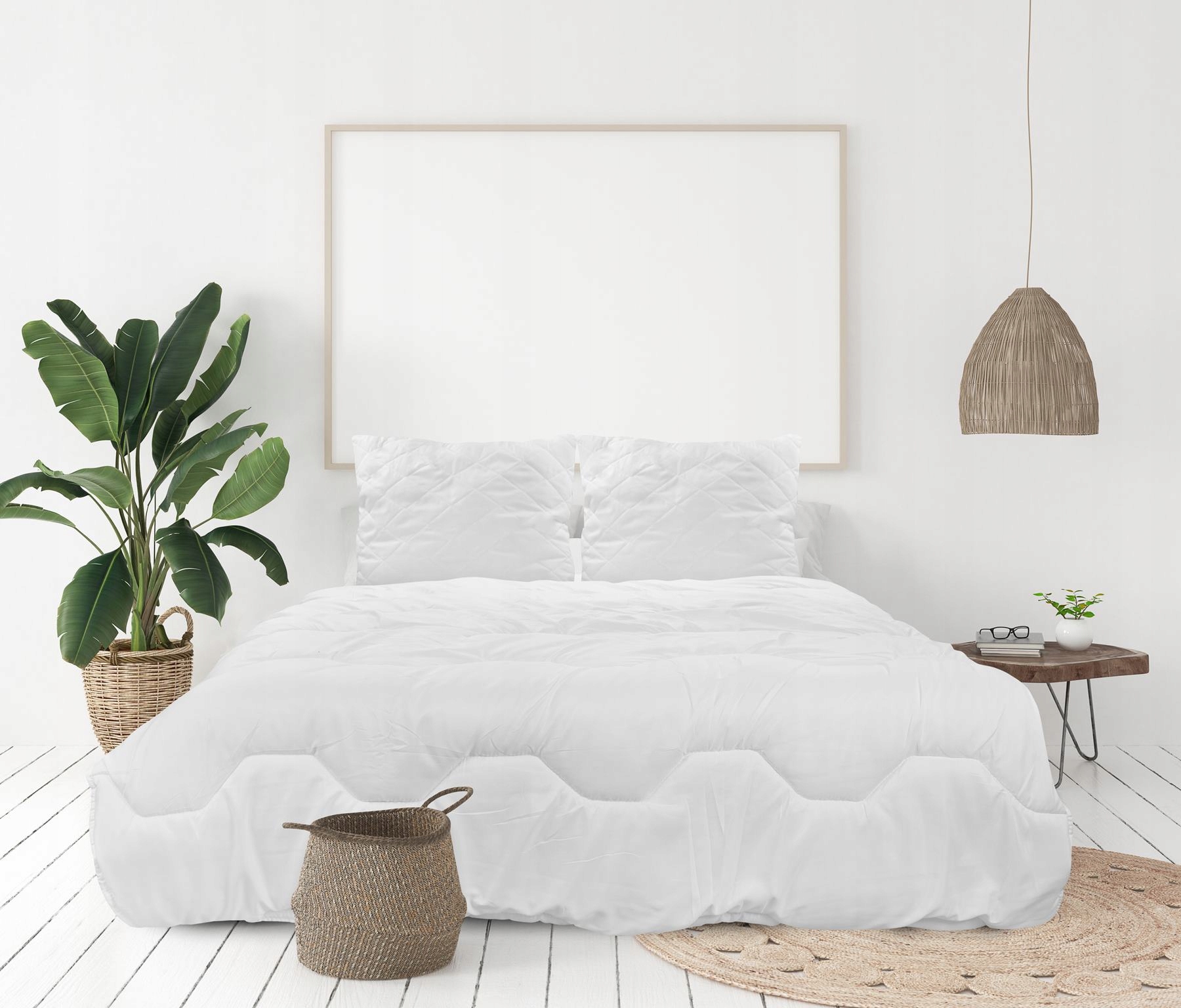 KOŁDRA LETNIA 140X200 ANTYALERGICZNA LEKKA POLSKA PIKOWANA NA LATO BIAŁA Materiał wypełnienia kulka silikonowa