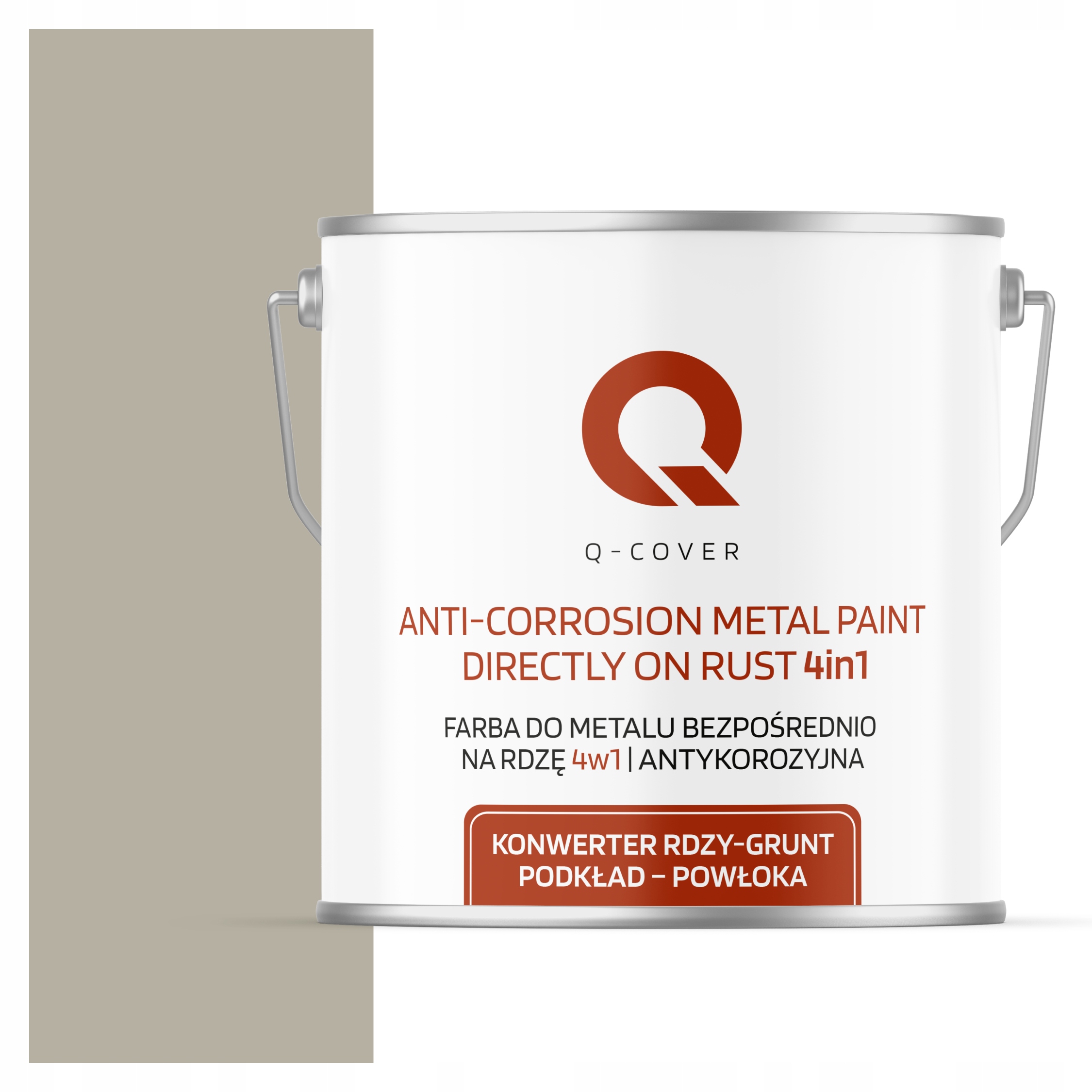 Antikorózna Farba Na Kov Na Hrdzu Šedá Béžová RAL7032 Lesk 5 L