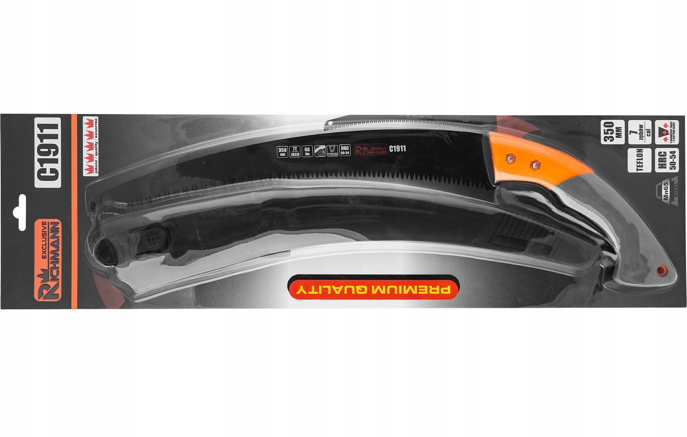 PIŁA PIŁKA RĘCZNA DO GAŁĘZI DREWNA Z KABURĄ 350MM EAN (GTIN) 5906741619110