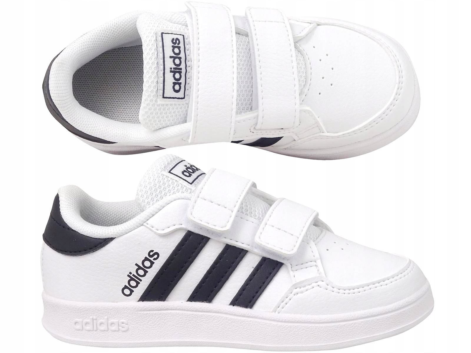 

Adidas Breaknet Białe Trampki Buty Dziecięce Rzepy