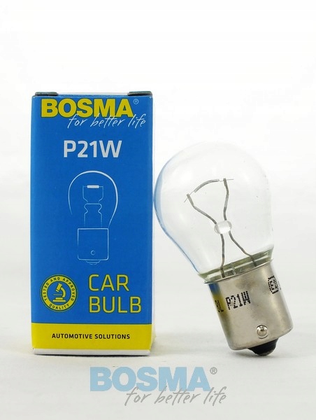 Żarówka 12V 21W P21W BA15s 25x47mm Bosma 10szt