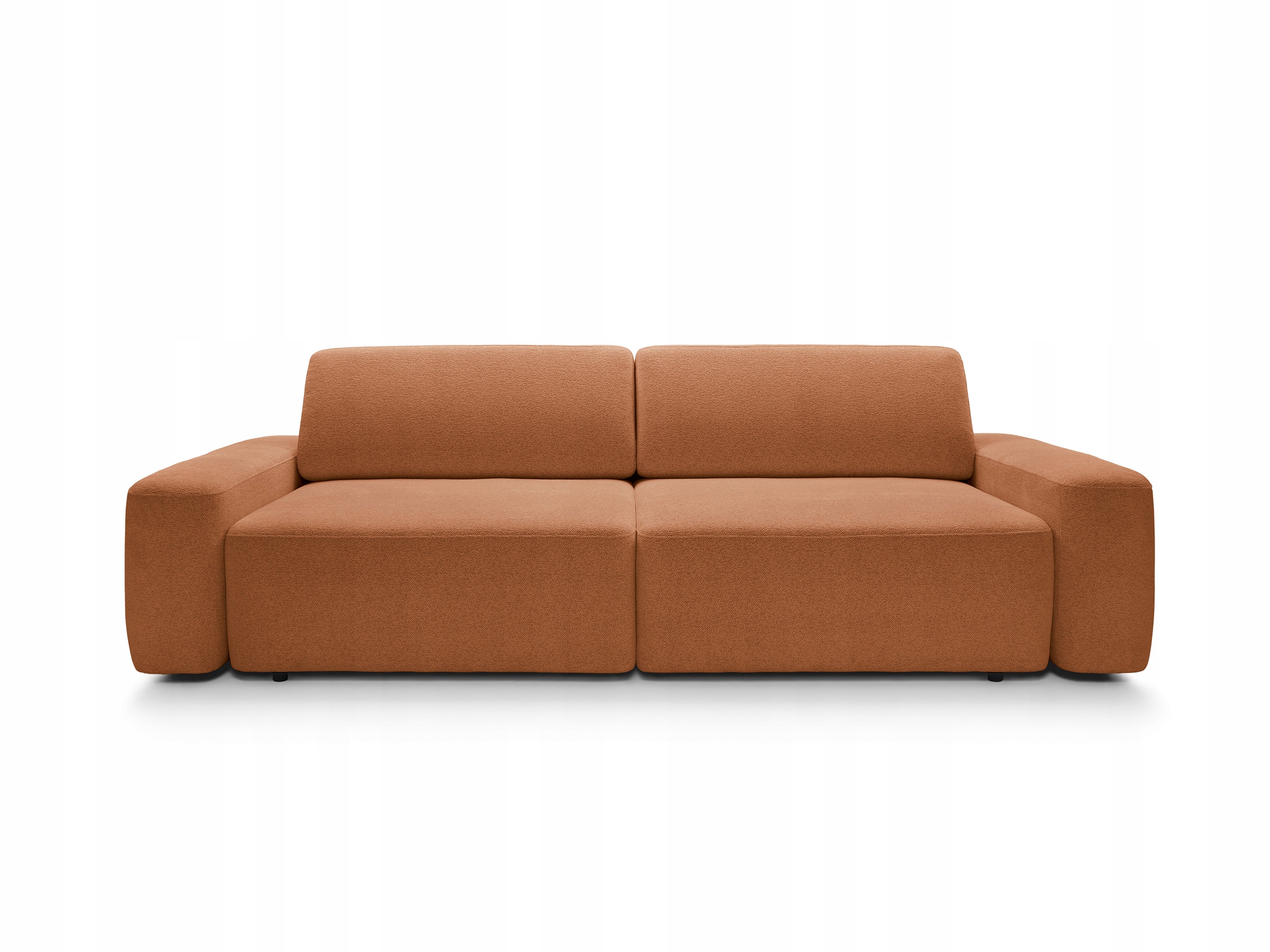 Rozkládací pohovka Veo S Funkcí Spaní, šenilová tkanina, cihlová barva