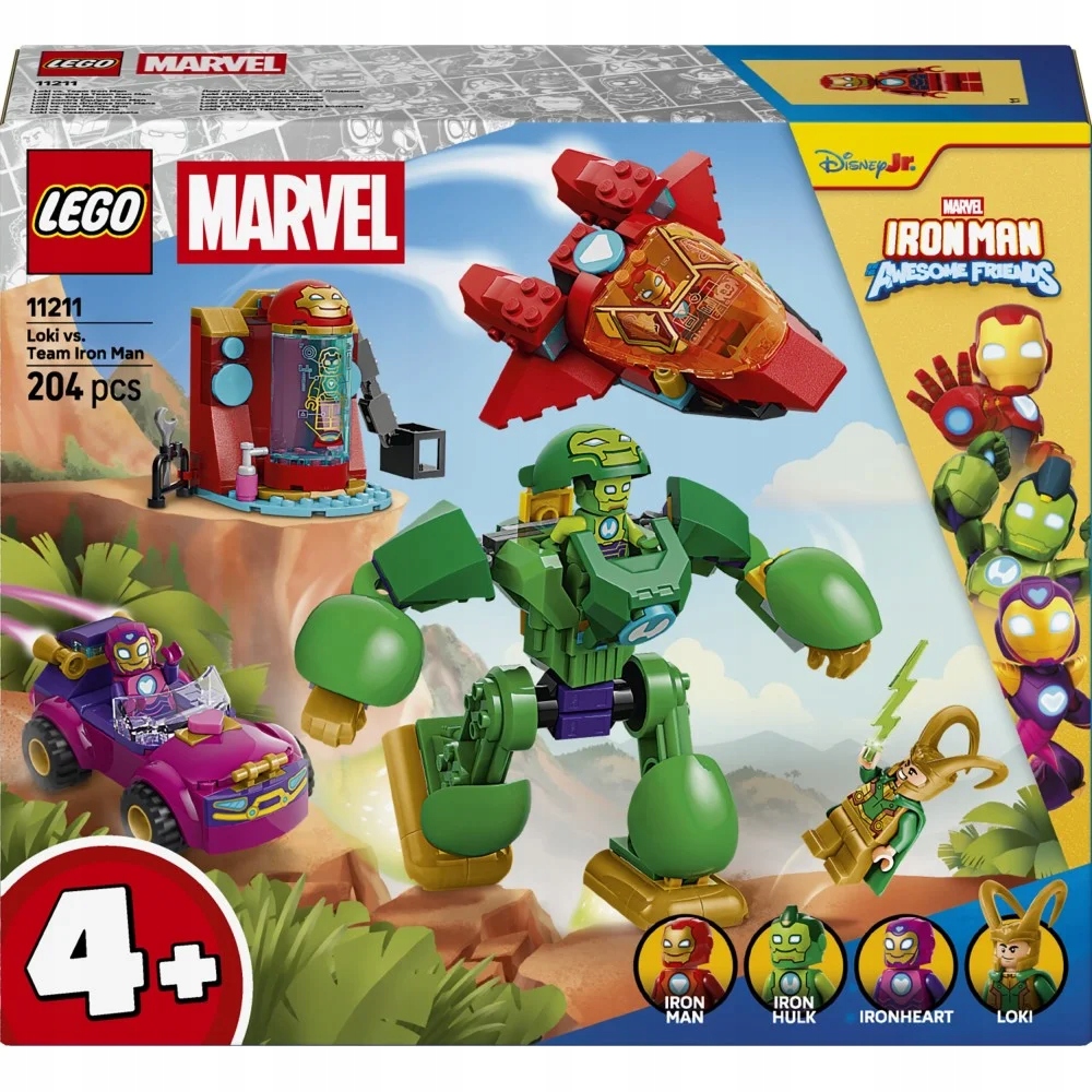 Lego Disney Junior Marvel Loki versus tým Iron Mana 11211