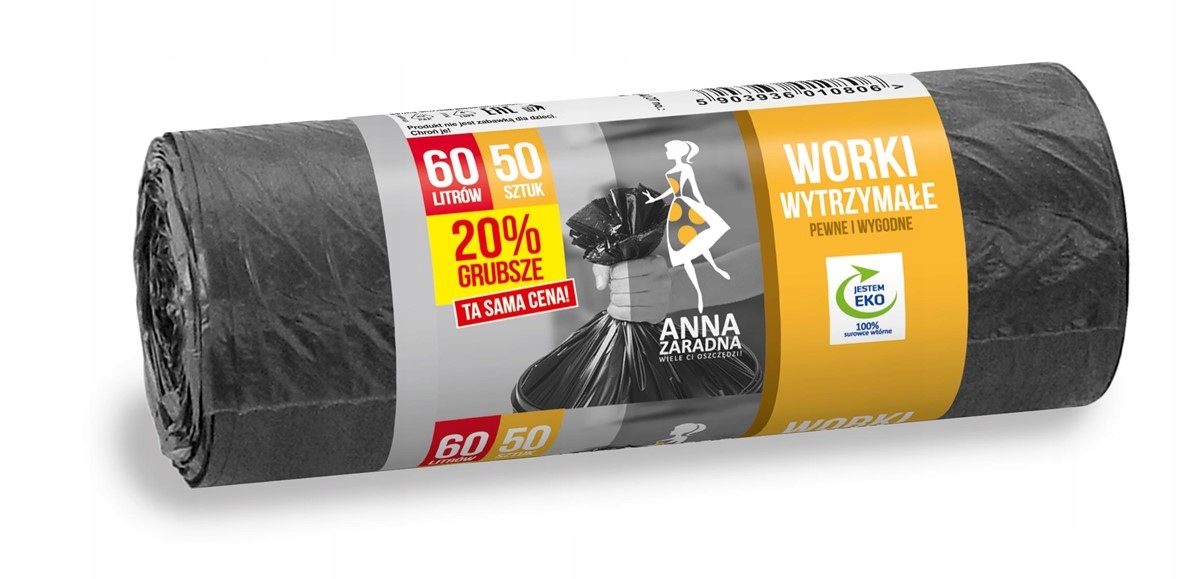 

Worki na śmieci Mocne grube 60L 50szt Anna Zaradna