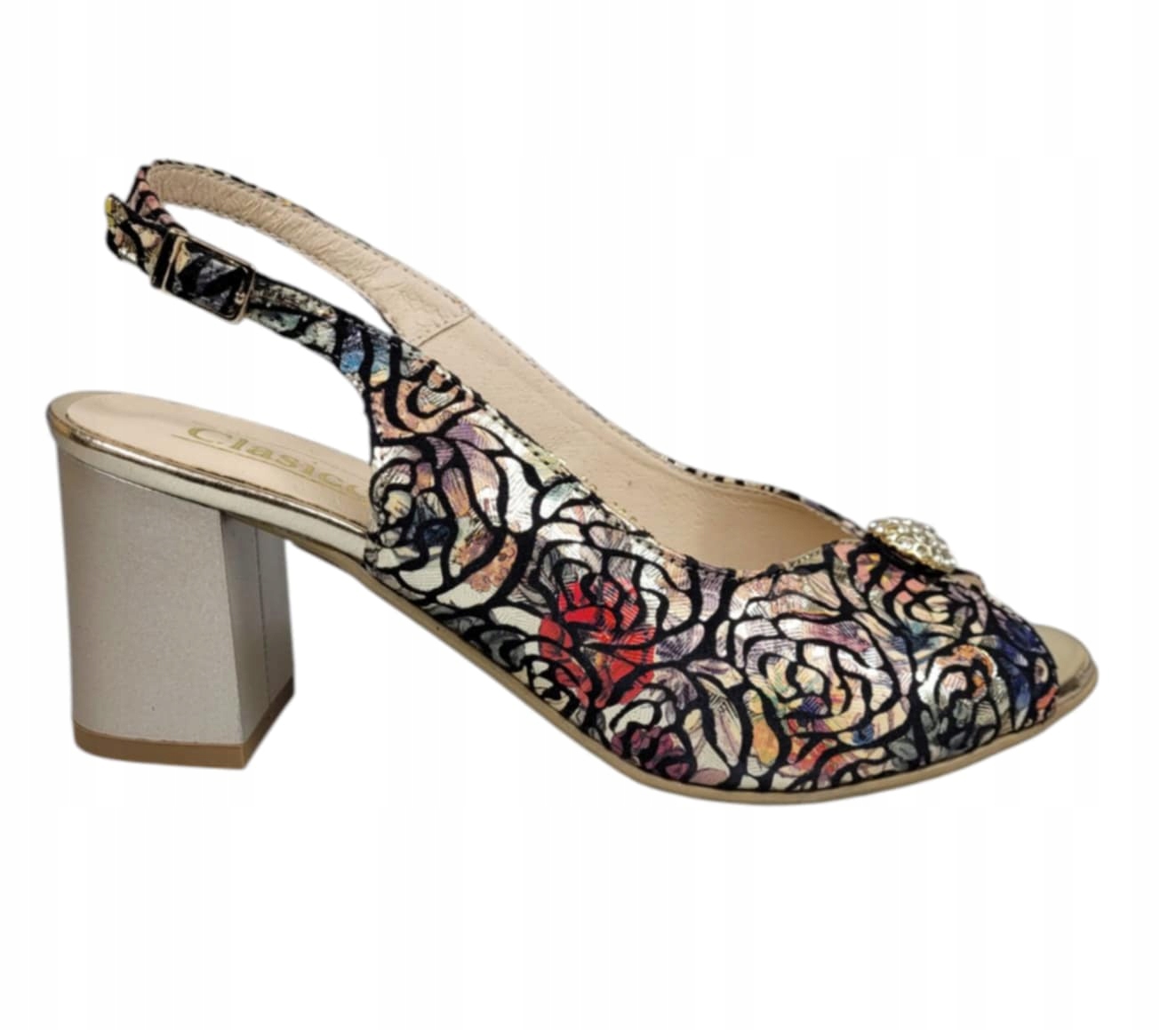 Clasicco Sandály Na Podpatku 0486 0434 Barevné vel. 40