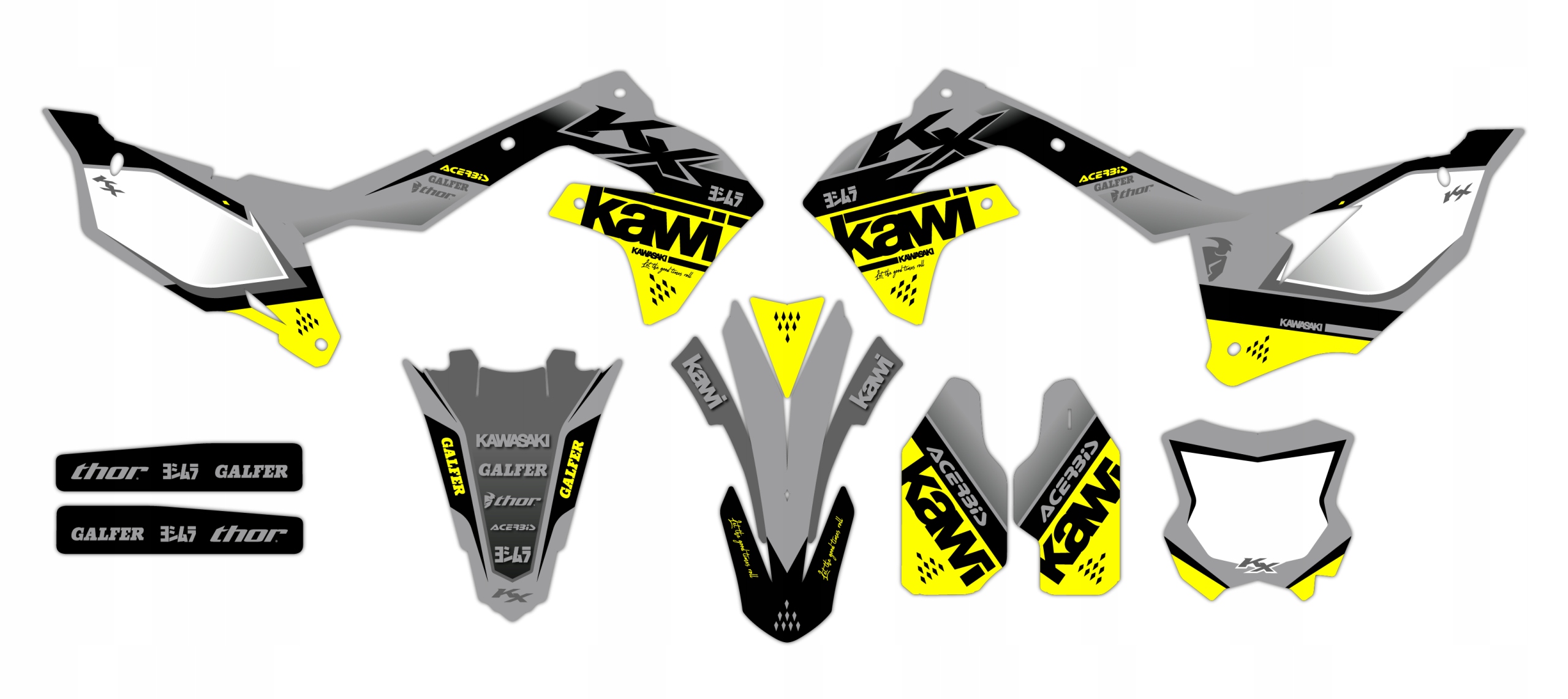 Dýha Samolepky na motor Kawasaki Kxf 250 450 19+