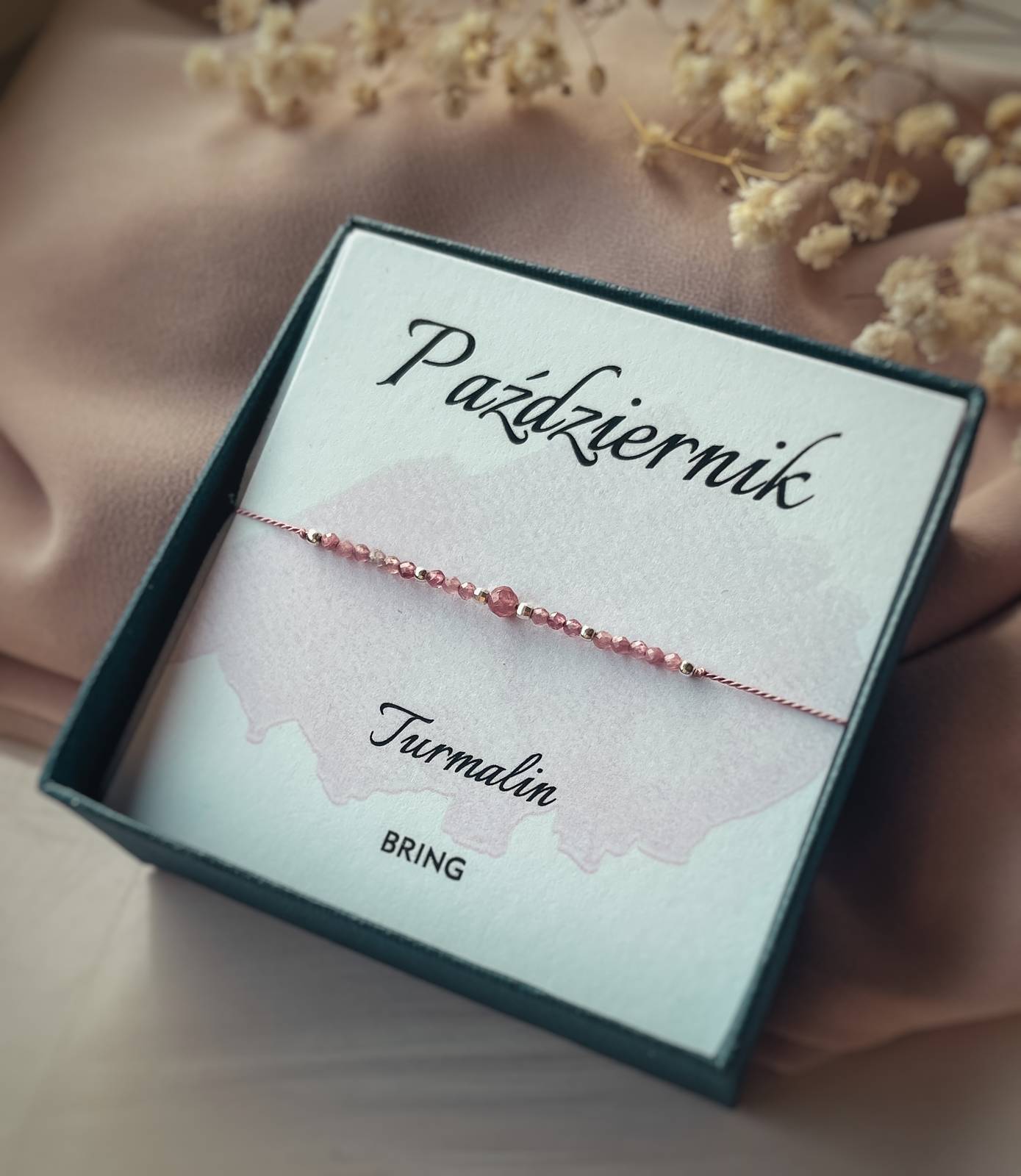 

Bransoletka Kamień Urodzeniowy Październik srebrna