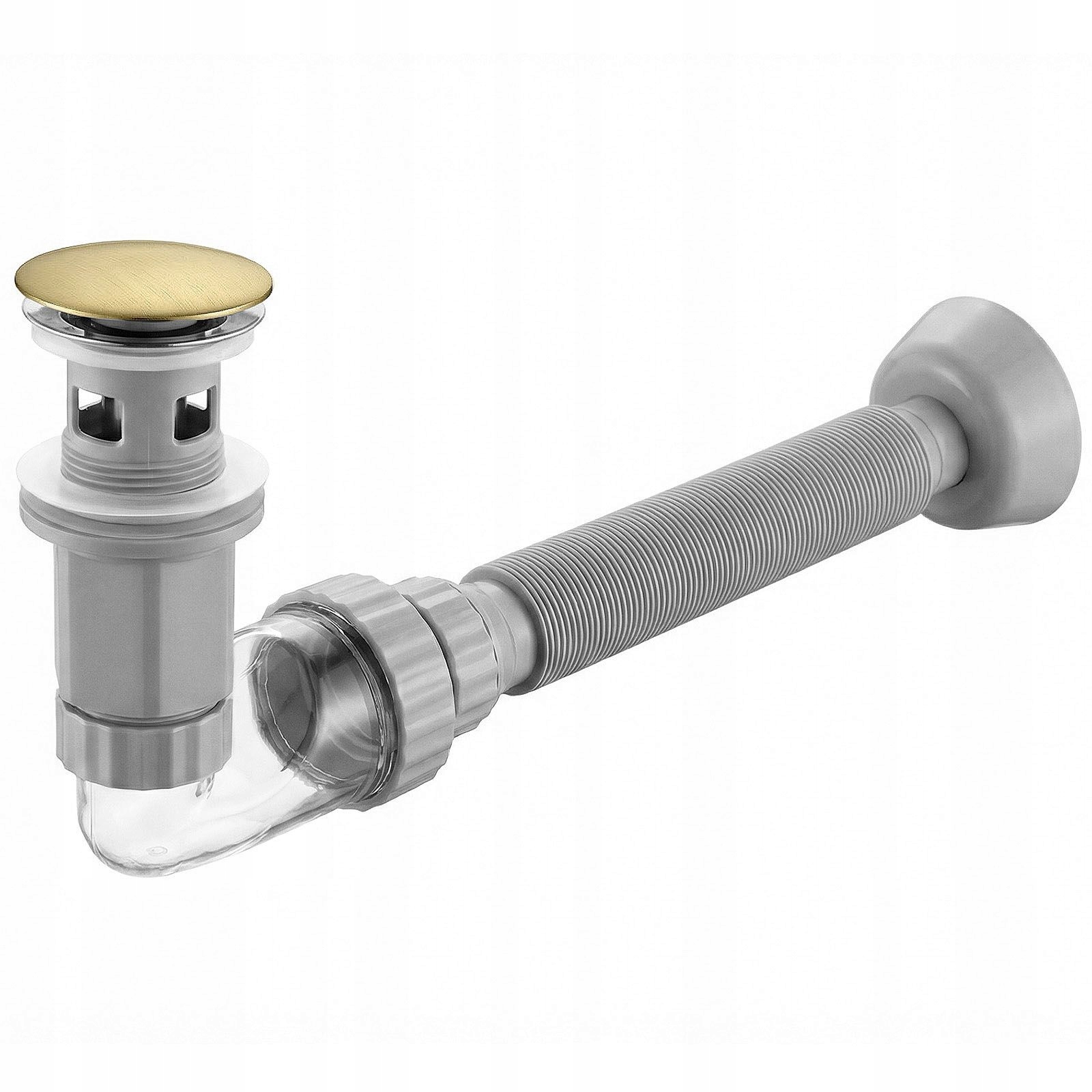 Umyvadlový Sifon Harmonika Odtok 45 mm Flow Klik-Klak Zlatý Kartáčovaný
