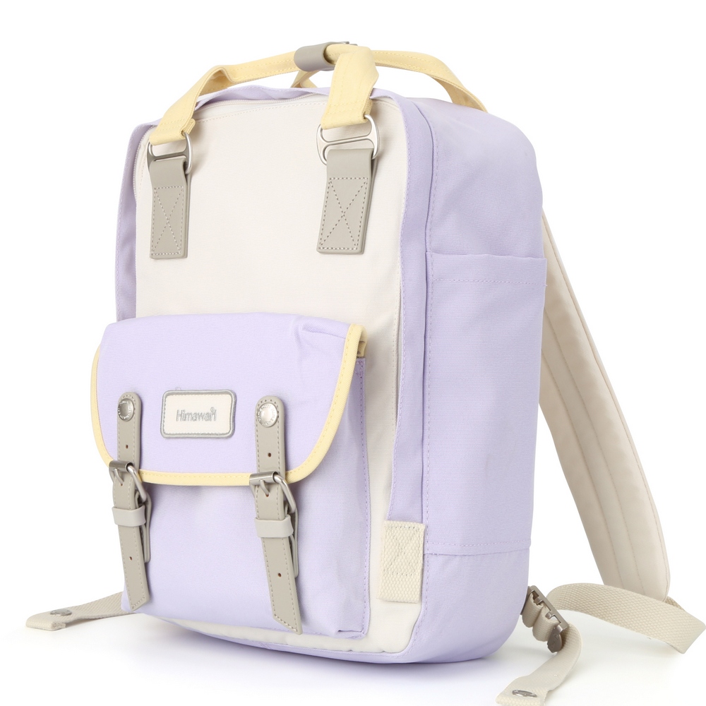 Plecak Himawari HM194L na laptopa 13,3 14,1 vintage #03 fioletowo-piaskowy
