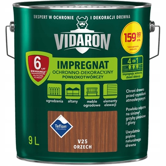 Vidaron Impregnat 9L Orzech V25