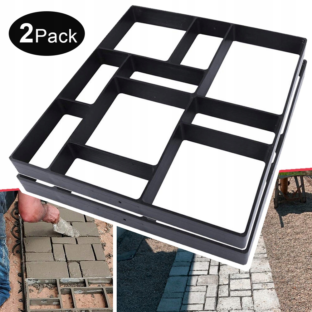 Formy Na Dlažební Kostky 40 CM X 45 CM Pro Chodníky A Zahradní Uličky 2ST