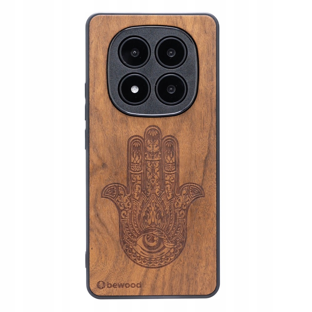 Dřevěné Pouzdro Bewood pro Xiaomi Redmi Note 14 Pro Plus 5G Hamsa Imbuia