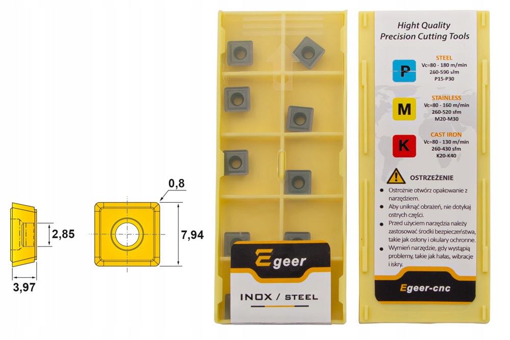 Płytki Węglikowe SPMG07T308 EX9030 Egeer 10 szt.