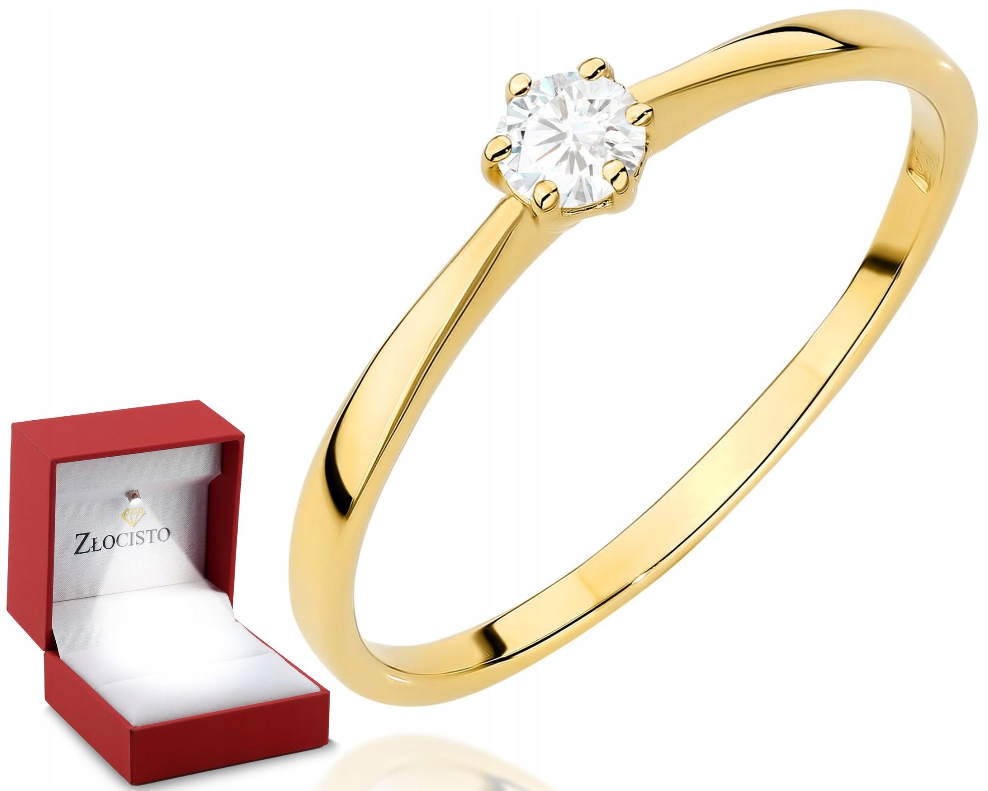 Klasický Prstýnek Prsten, Typický Pro Zásnubní Prsten, S Ryzost 585