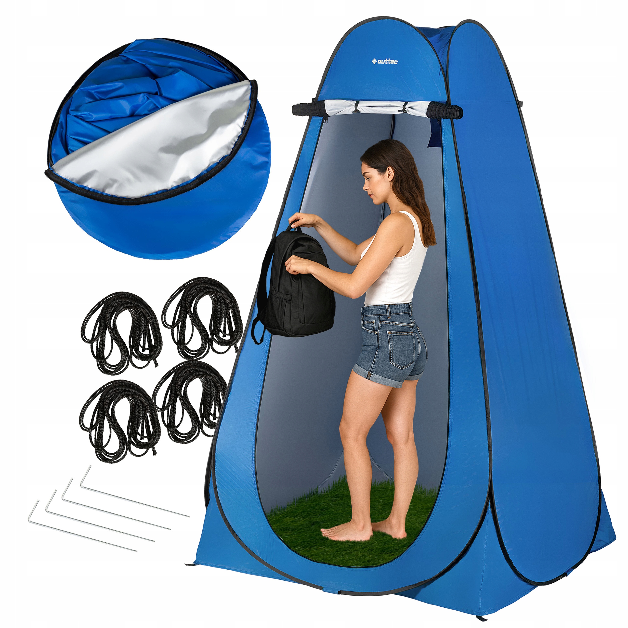 ПАЛАТКА ТУАЛЕТ ДУШ РАЗДЕВАЛКА ПОРТАТИВНЫЙ КЕМПИНГ OUTTEC