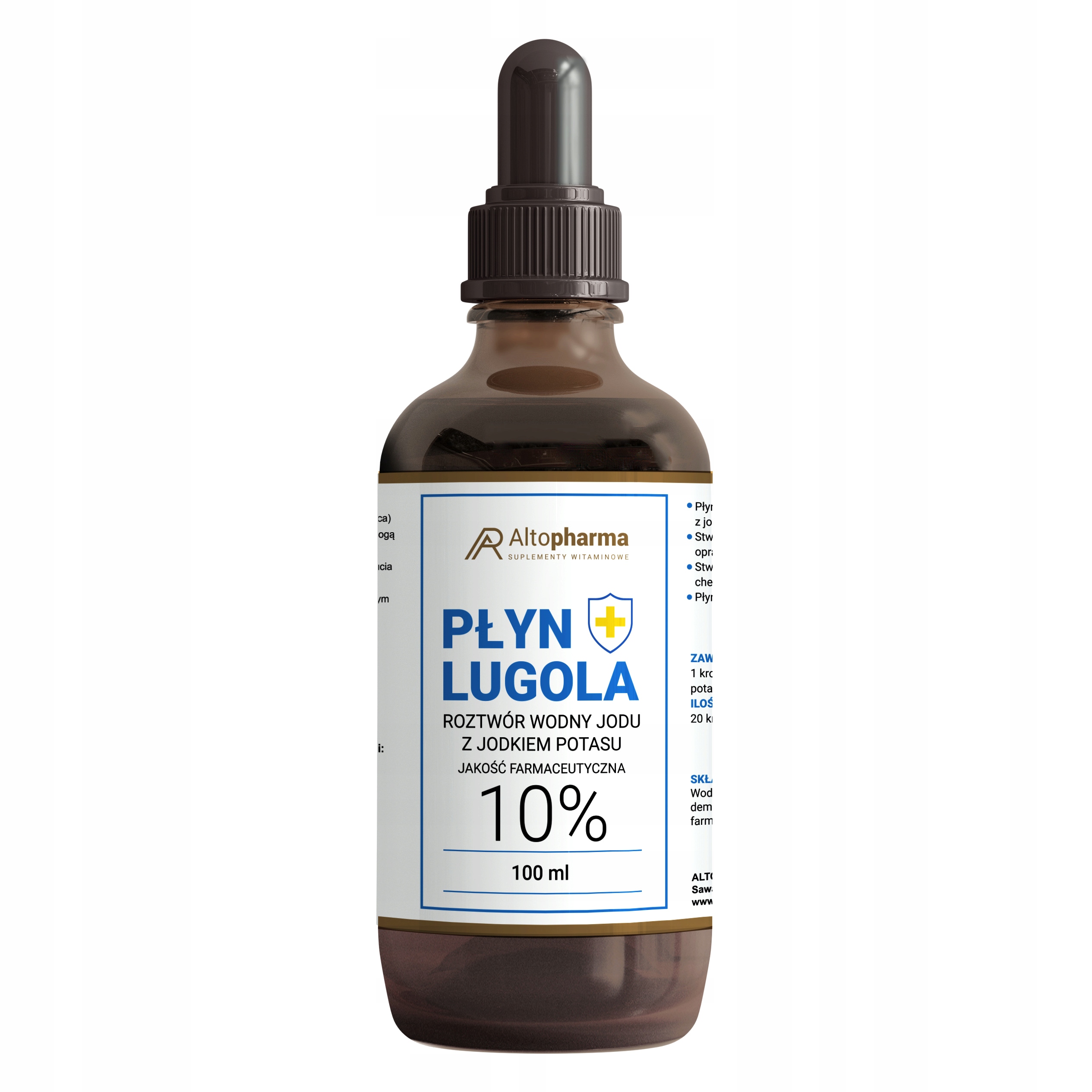 

Płyn Lugola 10% jod jodek potasu Czysty jod 100 ml