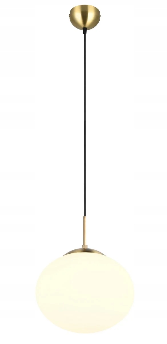 Závěsná lampa minimalistická skleněná bílá koule E27 15W Fomento Trio