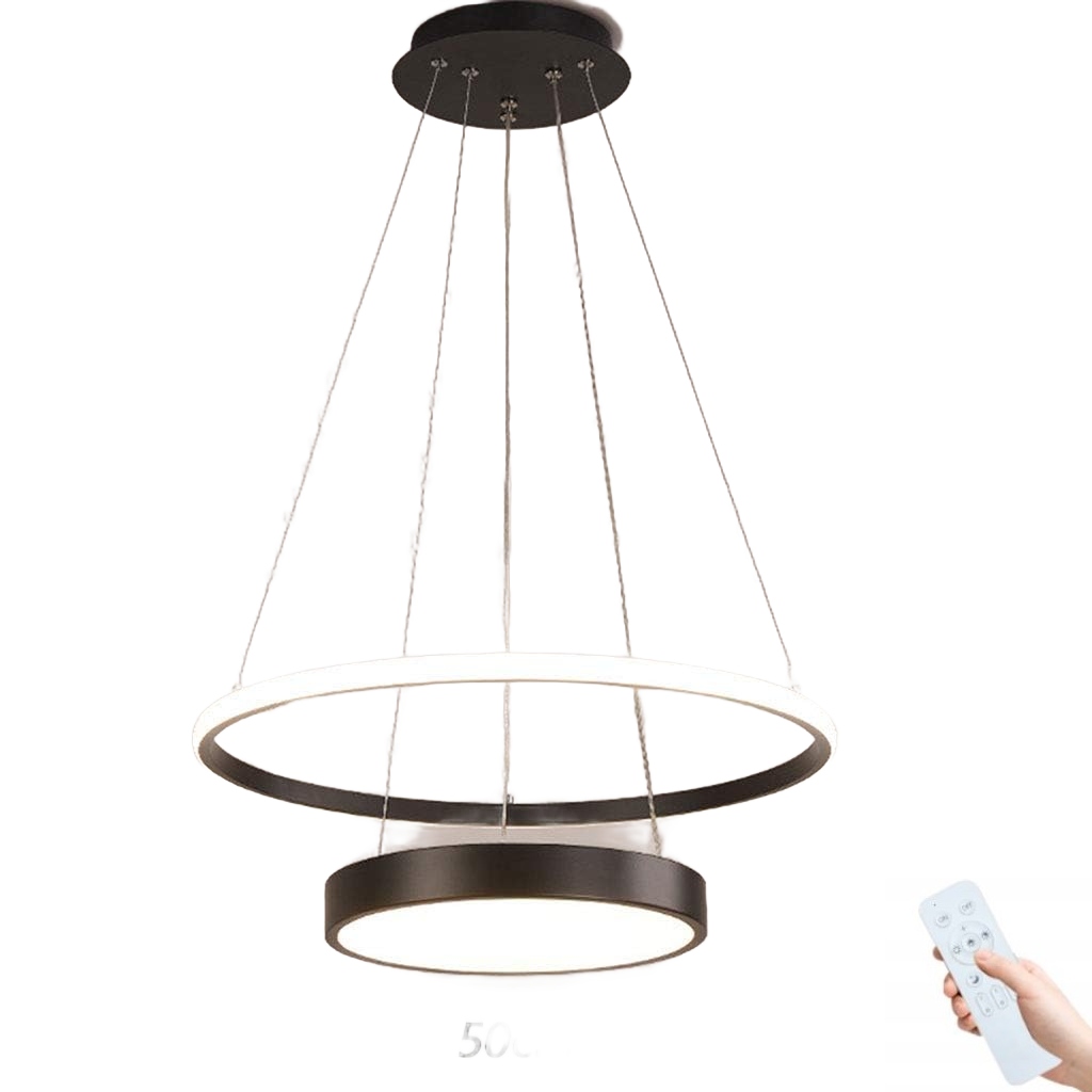 Lampa Sufitowa Wisząca Żyrandol Led Plafon 3KOLORY Pilot Czarny/biały