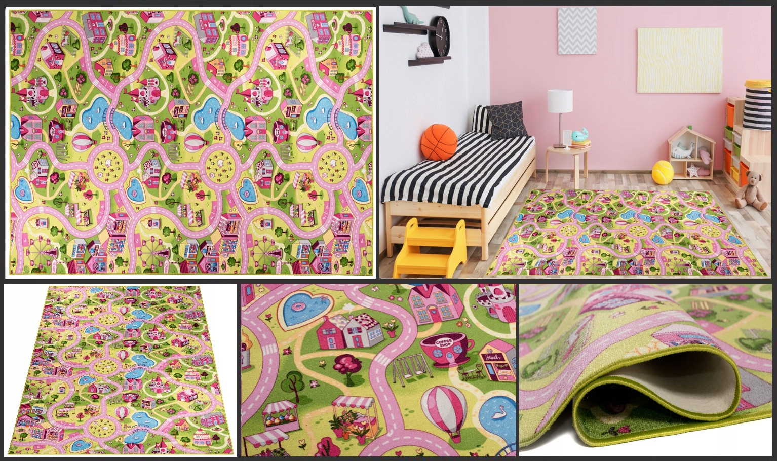 DYWAN 200X200 DYWANY DLA DZIECI FARMA MIASTO ULICE Płeć Chłopcy Dziewczynki
