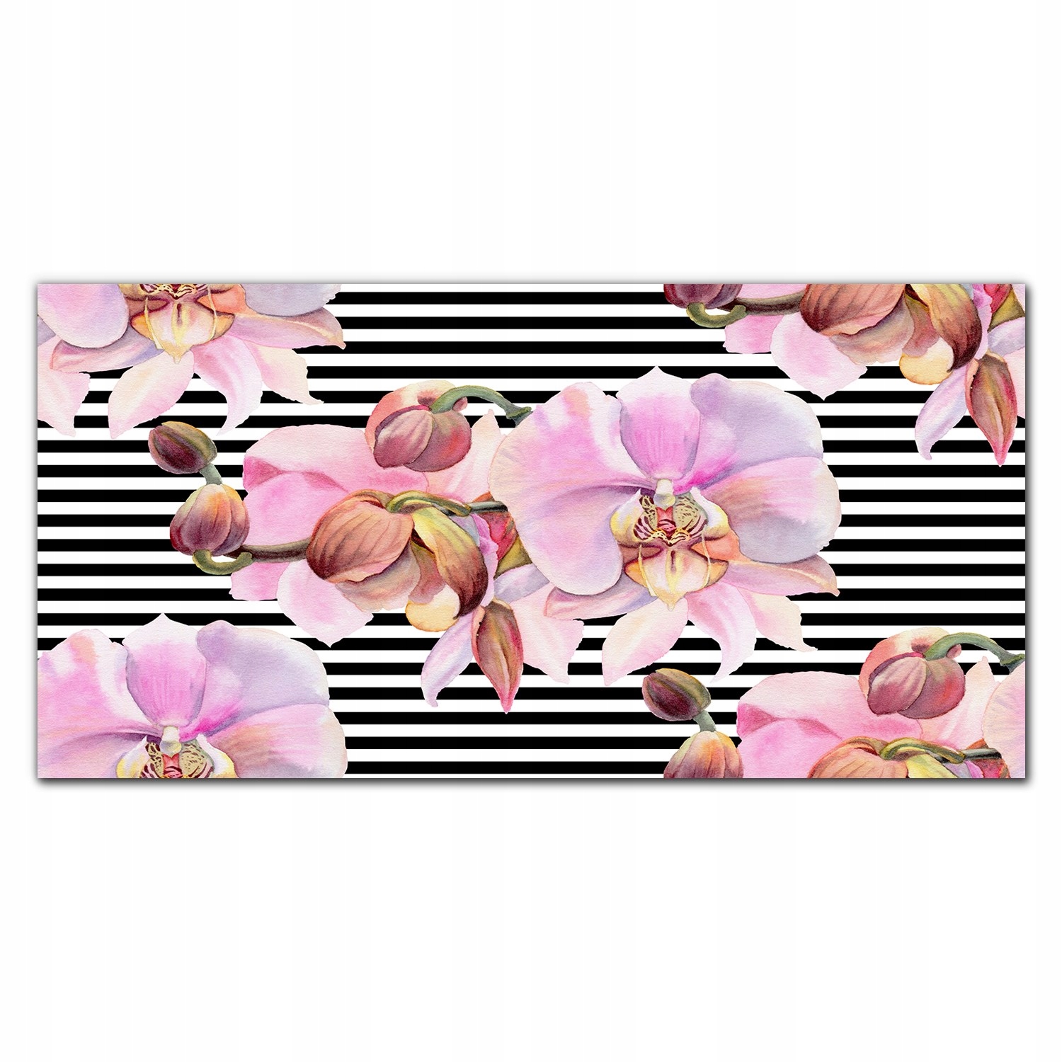 

Obraz akryl na ścianę 120x60 Kwiat orchidea paski