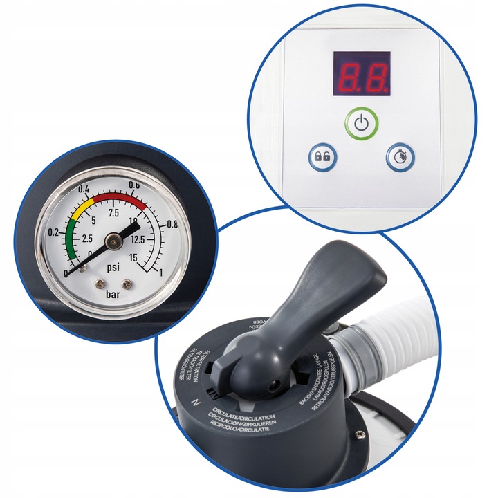 Pompa Piaskowa Filtrująca Basen Filtr Piaskowy Piasek Szkło 3500 l/h 26642 Producent Intex