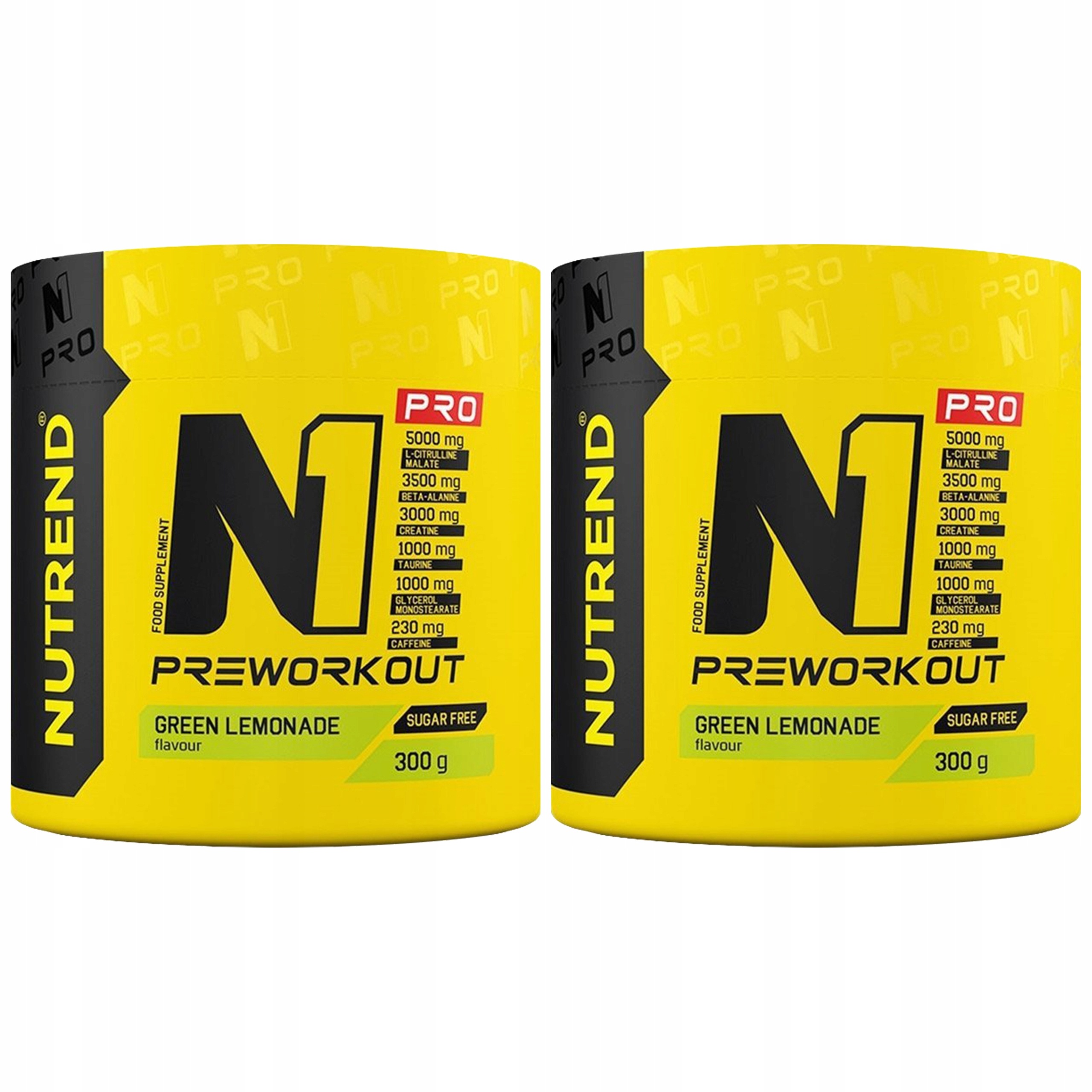 2x PreWorkout N1 Pro Kreatin Beta-Alanin Kofein Energie 300g Nutrend