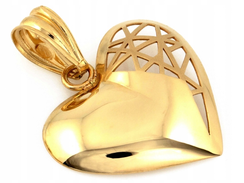 Zlatý přívěsek Au 585 Ažurové srdce ZA8079