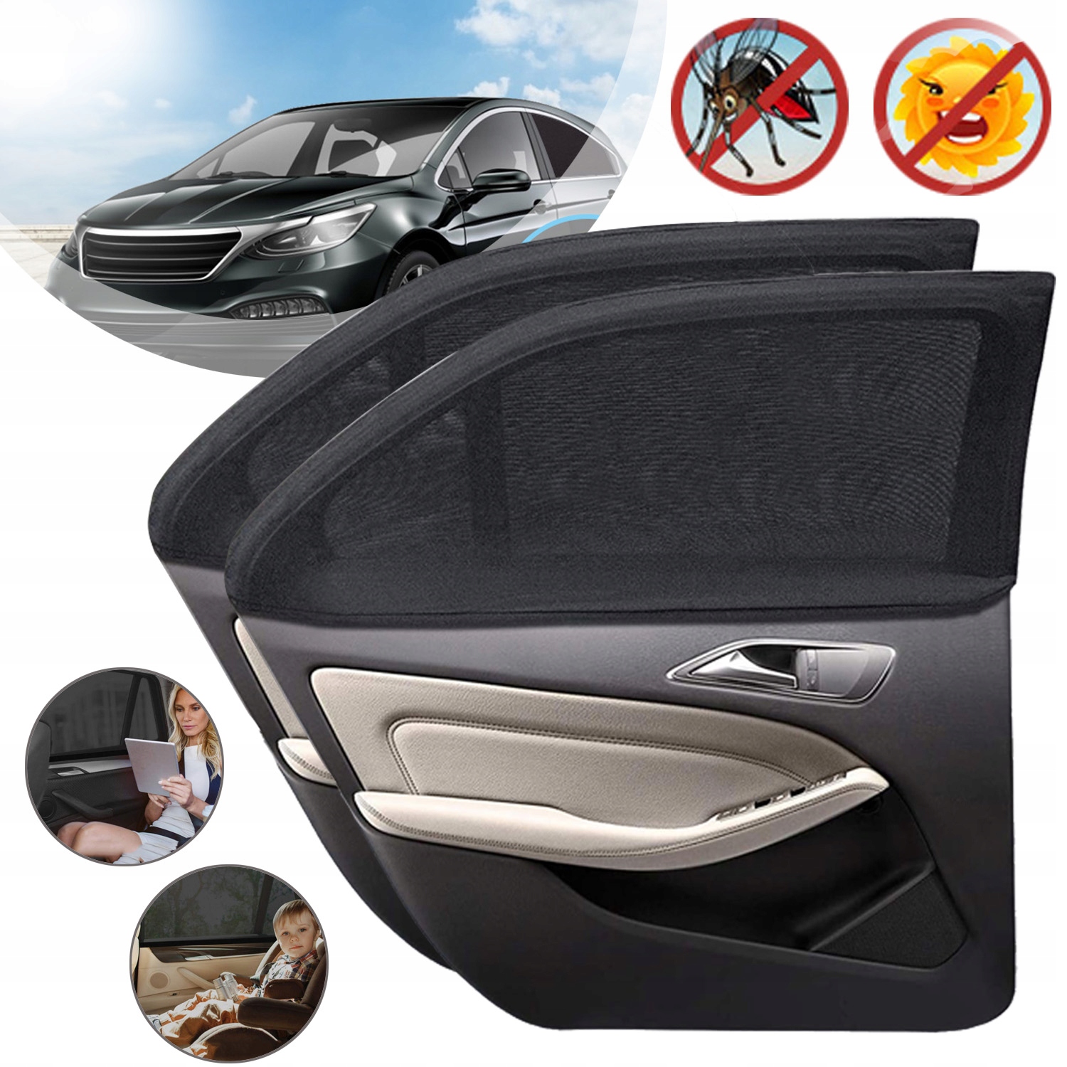 2 SZT. OSŁONA NA SZYBĘ SAMOCHODOWĄ, PASUJE DO WIĘKSZOŚCI POJAZDÓW