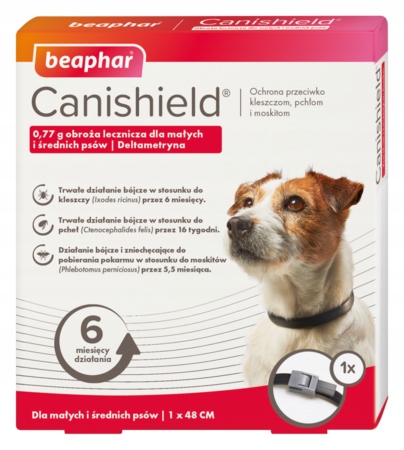 

Beaphar Obroża Canishield S/m 48CM Pchły Kleszcze