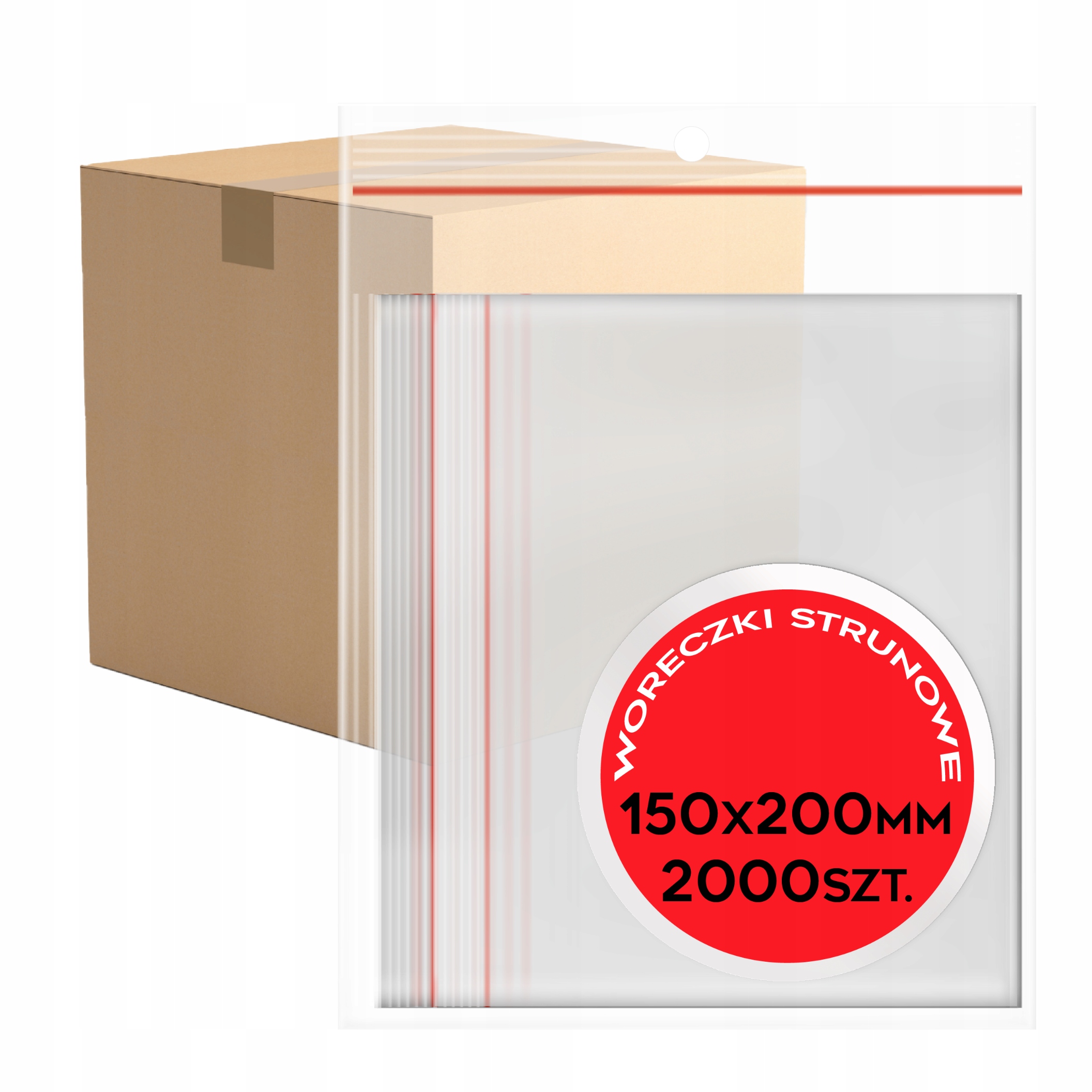 Woreczki Strunowe 150x200 mm Worki Torebki 15x20 cm Mocne 2000szt