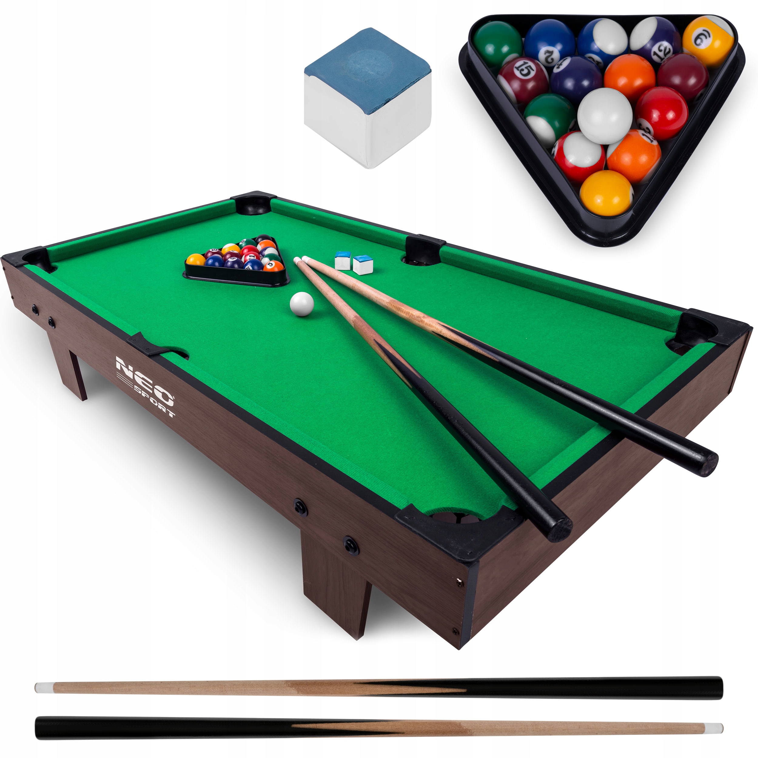 ZESTAW BILARDOWY MINI STÓŁ DO BILARDA BILARD DLA DZIECI POOL 3FT NEO-SPORT