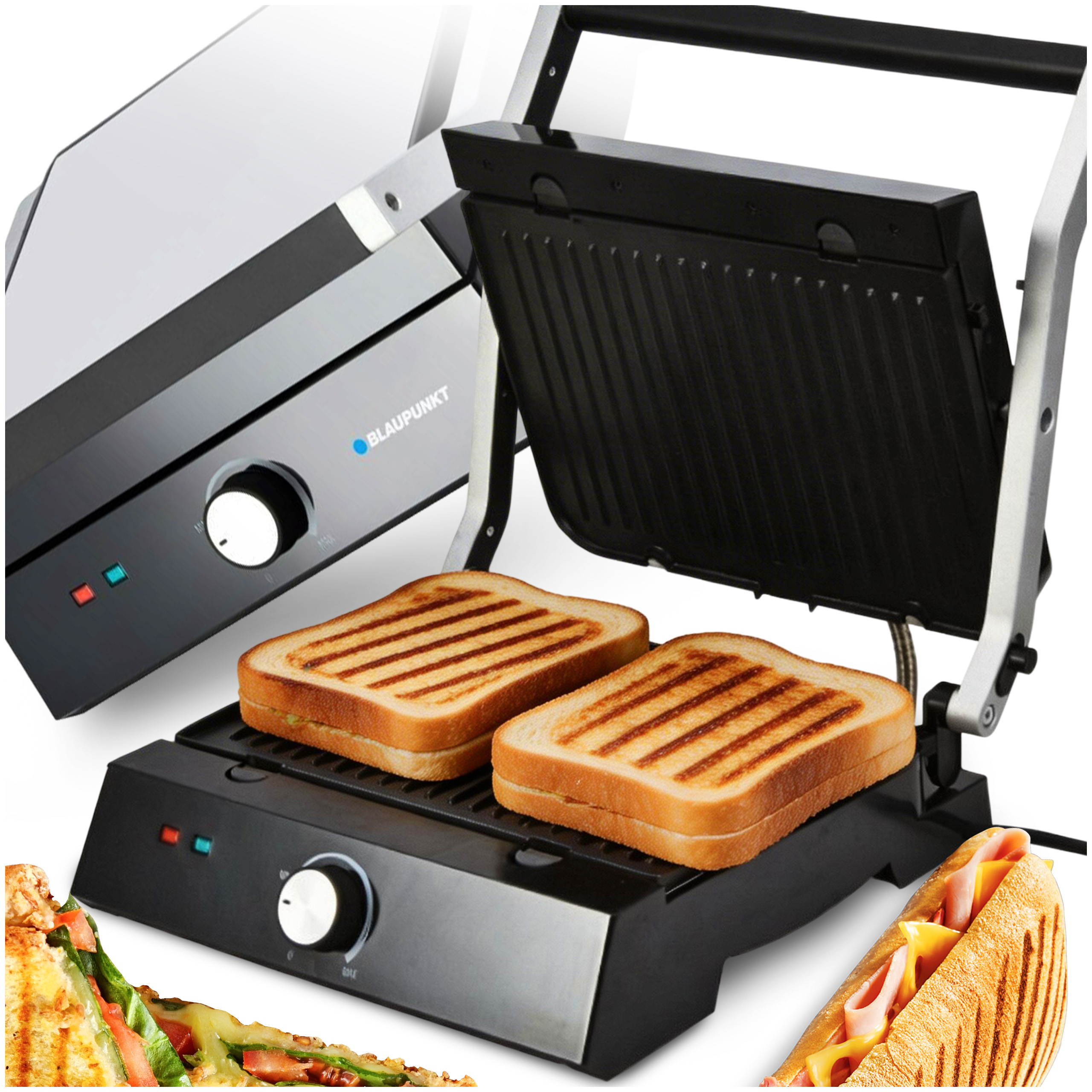 Grill Elektryczny Opiekacz Stołowy Blaupunkt 2000W Czarny GRS501