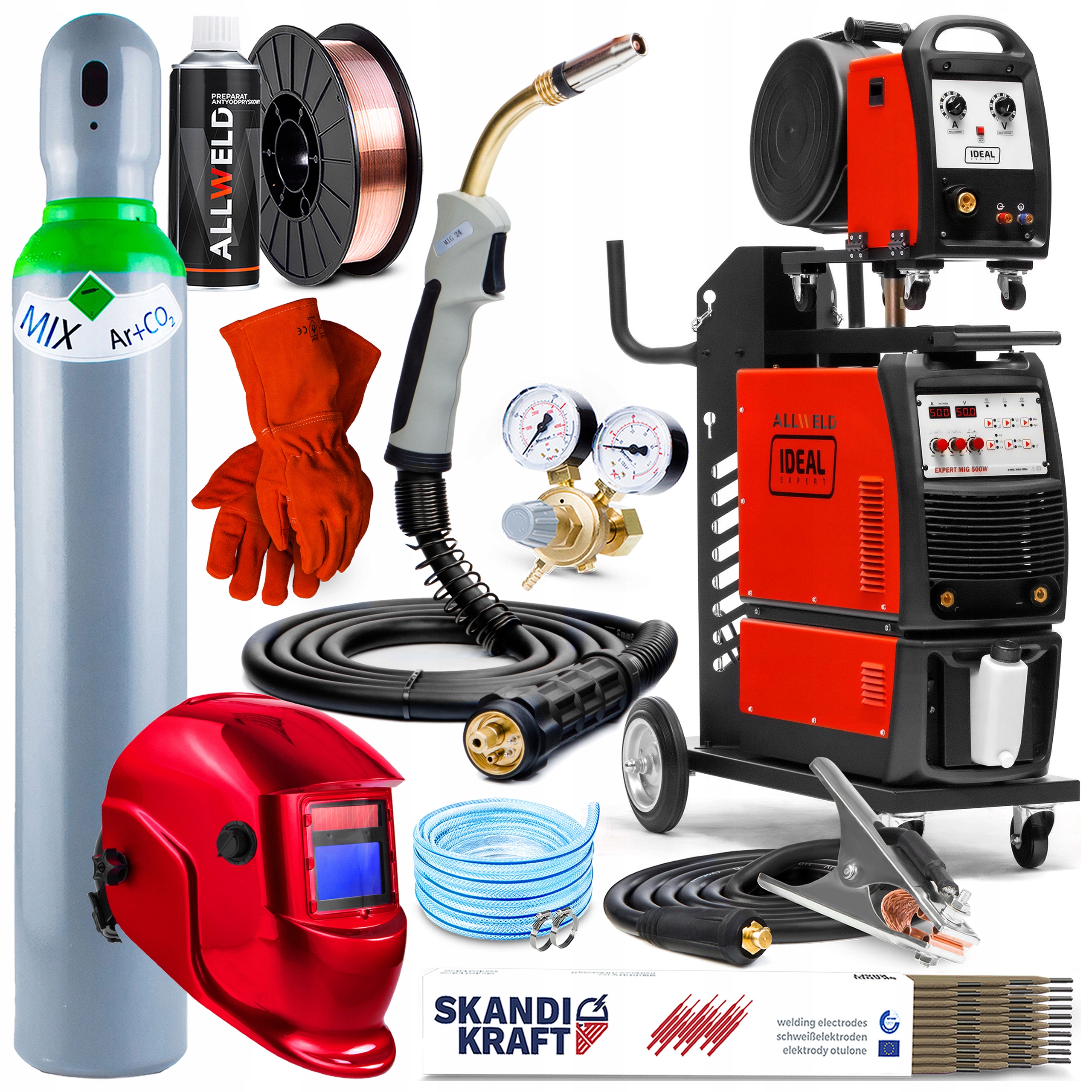 Poloautomatický Svařovací Stroj Ideal Expert Mig 500W Synergie Mma 400V 500A Alu