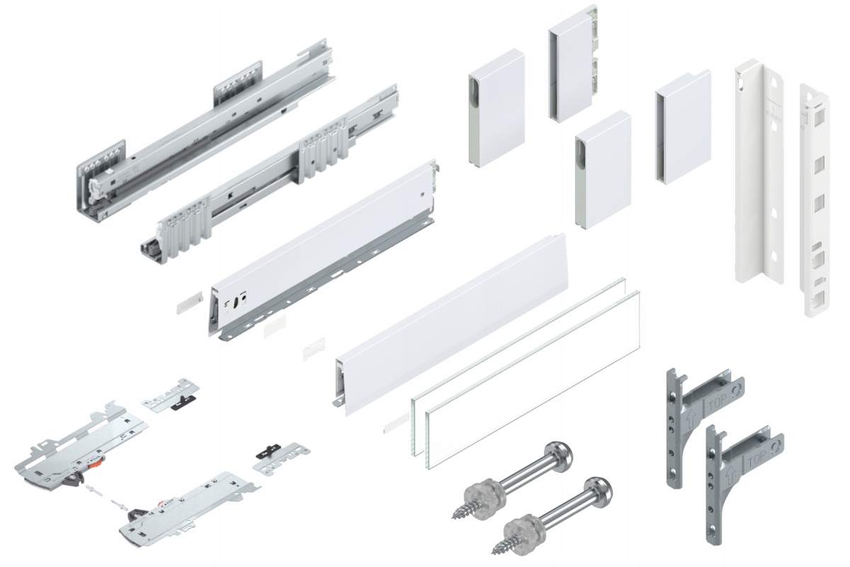 Blum Zásuvka Merivobox 400 Vysoká E Tip-On biela